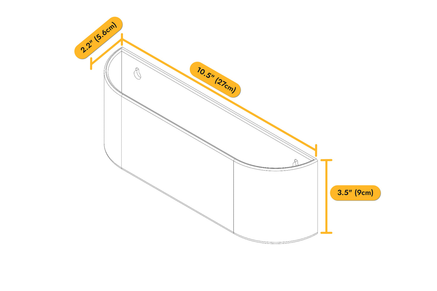 Entryway Mail Holder dimensions