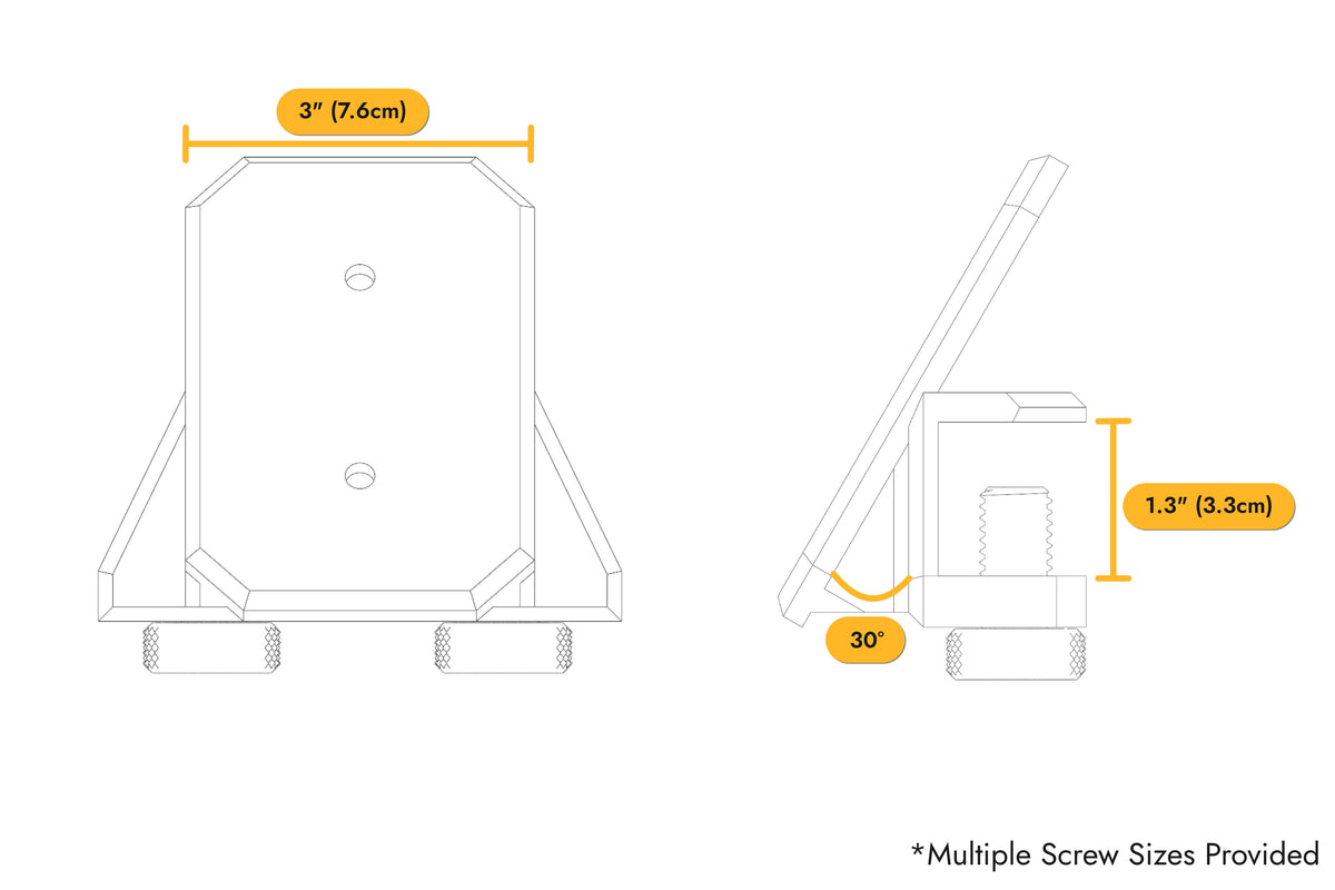 Desk Edge Xeneon Edge Mount dimensions